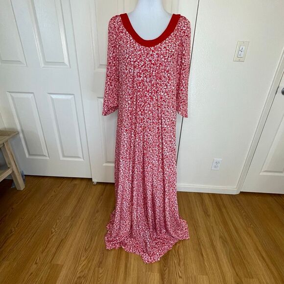 Vintage T&L MuuMuu Factory Authentic Hawaiia Maxi Dress Luau Dress Size 9/10 - Picture 3 of 10